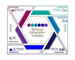 Business-Infografik-Vorlage mit Textnummern und Gebäuden vektor