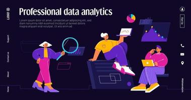 Banner für professionelle Datenanalyse vektor