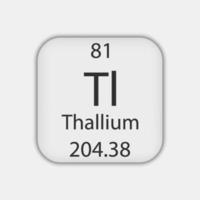 Thallium-Symbol. chemisches Element des Periodensystems. Vektor-Illustration. vektor