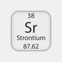Strontium-Symbol. chemisches Element des Periodensystems. Vektor-Illustration. vektor