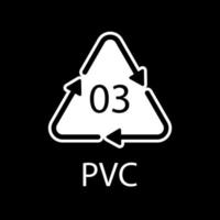 Polyethylen hoher Dichte 03 PVC-Symbolsymbol vektor