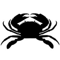silhuett av en krabba på en vit bakgrund. bra för skaldjur logotyper. vektor