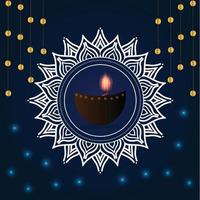 Happy Diwali Art Design-Vorlage vektor