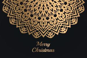 Weihnachten Luxus-Mandala-Design-Hintergrund kostenlos vektor