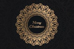 Weihnachten Luxus-Mandala-Design-Hintergrund kostenlos vektor