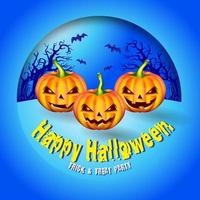 Happy Halloween Fun Party Feier Hintergrunddesign. Halloween-Elemente, Halloween-Nacht vektor