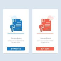 Geschäft Urheberrecht digitales Erfindungsrecht blau und rot Jetzt herunterladen und kaufen Web-Widget-Kartenvorlage vektor