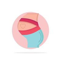 bälte säkerhet graviditet gravid kvinnor platt Färg ikon vektor