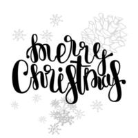 Frohe Weihnachten Vektor Text kalligraphische Schriftzug Design Kartenvorlage. kreative typografie für urlaubsgrußgeschenkplakat. Kalligraphie-Schriftart-Banner.