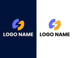 brev g och s modern logotyp design mall vektor