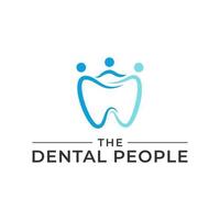 blaues Dental People-Logo vektor