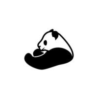 panda logotyp minimalistisk begrepp svart och vit vektor