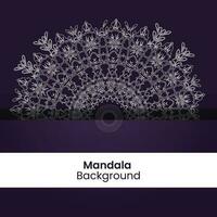 Hochzeitseinladung mit Vektor-Mandala-Hintergrund vektor