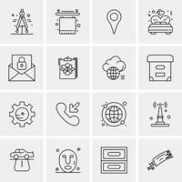 16 universelle Business-Icons Vektor kreative Icon-Illustration zur Verwendung in Web- und mobilen Projekten