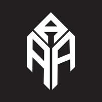 aaa-Buchstaben-Logo-Design auf schwarzem Hintergrund. aaa kreative Initialen schreiben Logo-Konzept. aaa Briefgestaltung. vektor