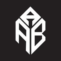 aab-Buchstaben-Logo-Design auf schwarzem Hintergrund. aab kreatives Initialen-Buchstaben-Logo-Konzept. aab Briefgestaltung. vektor