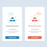 Barren finanzieren Goldeinkommen Zinsen blau und rot Jetzt herunterladen und kaufen Web-Widget-Kartenvorlage vektor