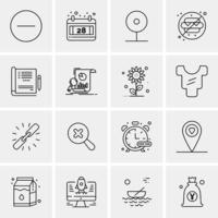 16 universelle Business-Icons Vektor kreative Icon-Illustration zur Verwendung in Web- und mobilen Projekten