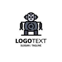 cnc robotik teknologi företag logotyp mall platt Färg vektor