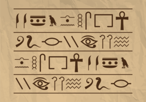 Pyramid Egypten Hieroglyphs Vector