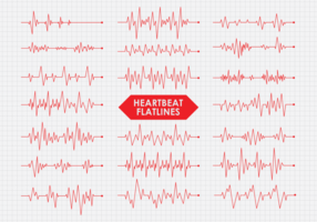 Herzschlag Flatlines Vektor