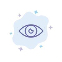 App Basic Icon Design Mobiles blaues Augensymbol auf abstraktem Wolkenhintergrund vektor