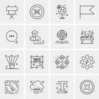 16 universelle Business-Icons Vektor kreative Icon-Illustration zur Verwendung in Web- und mobilen Projekten