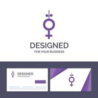 kreativ företag kort och logotyp mall kön symbol band vektor illustration