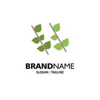 Ökologie Blatt Natur Frühling Business Logo Vorlage flache Farbe vektor