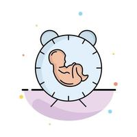 leverans tid bebis födelse barn platt Färg ikon vektor