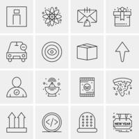 16 universelle Business-Icons Vektor kreative Icon-Illustration zur Verwendung im Web und in mobilen verwandten Projekten