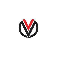 MV-Logo-Design-Vektorvorlage vektor