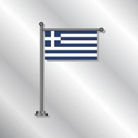 illustration av grekland flagga mall vektor