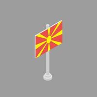 illustration av macedonia flagga mall vektor