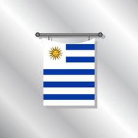 illustration der uruguay-flaggenschablone vektor