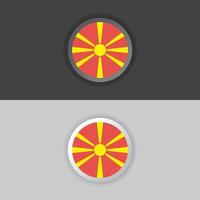 illustration av macedonia flagga mall vektor