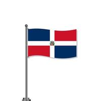 Illustration der Flaggenvorlage der Dominikanischen Republik vektor