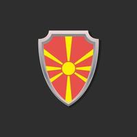Illustration der Flaggenvorlage Mazedoniens vektor