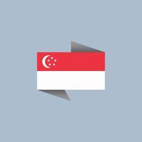 Illustration der Singapur-Flaggenvorlage vektor