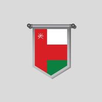 Illustration der Oman-Flaggenvorlage vektor