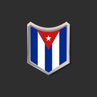 Illustration der Kuba-Flaggenvorlage vektor