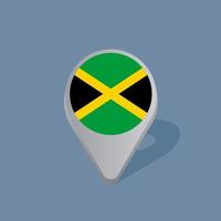 illustration av jamaica flagga mall vektor