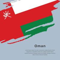 Illustration der Oman-Flaggenvorlage vektor