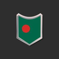 Illustration der Flaggenvorlage von Bangladesch vektor
