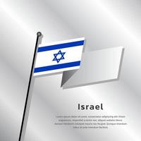 illustration av Israel flagga mall vektor