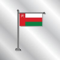 Illustration der Oman-Flaggenvorlage vektor