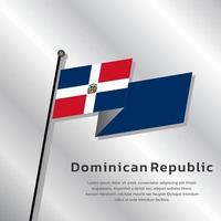 Illustration der Flaggenvorlage der Dominikanischen Republik vektor