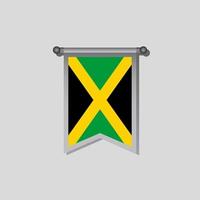 illustration av jamaica flagga mall vektor