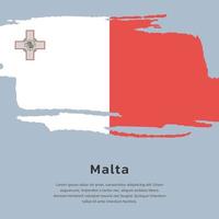 illustration av malta flagga mall vektor