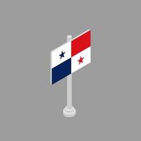 Illustration der Panama-Flaggenvorlage vektor